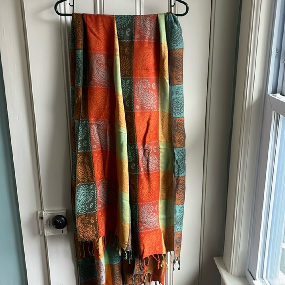 colorful paisley scarf